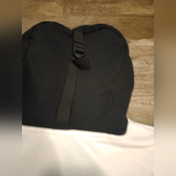 Women's The North Face cropped sweatshirt hoodie size L black/white oversized - Picture 5 of 8